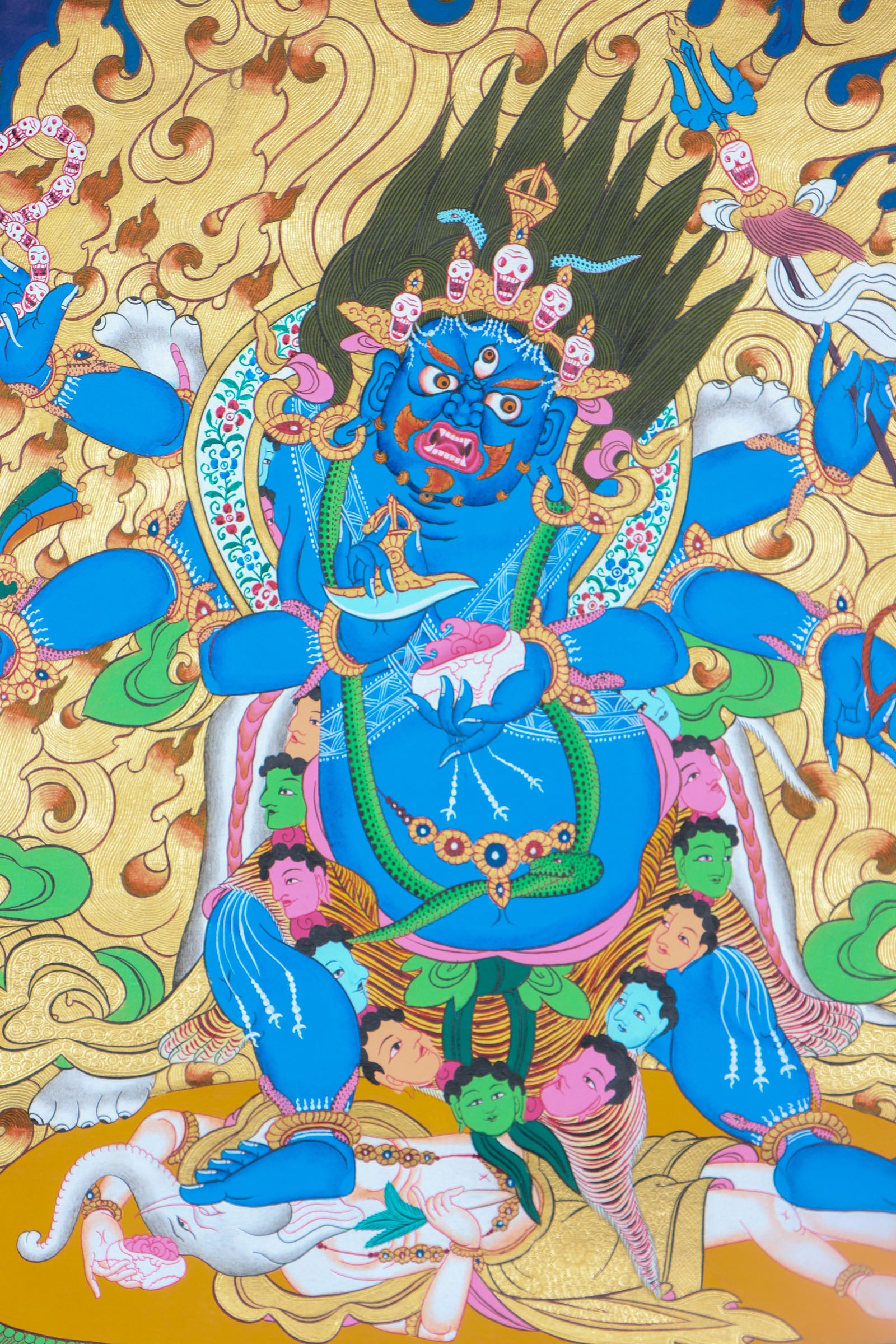 Mahakala Thangka Painting for providing protection and guidance to practitioner.