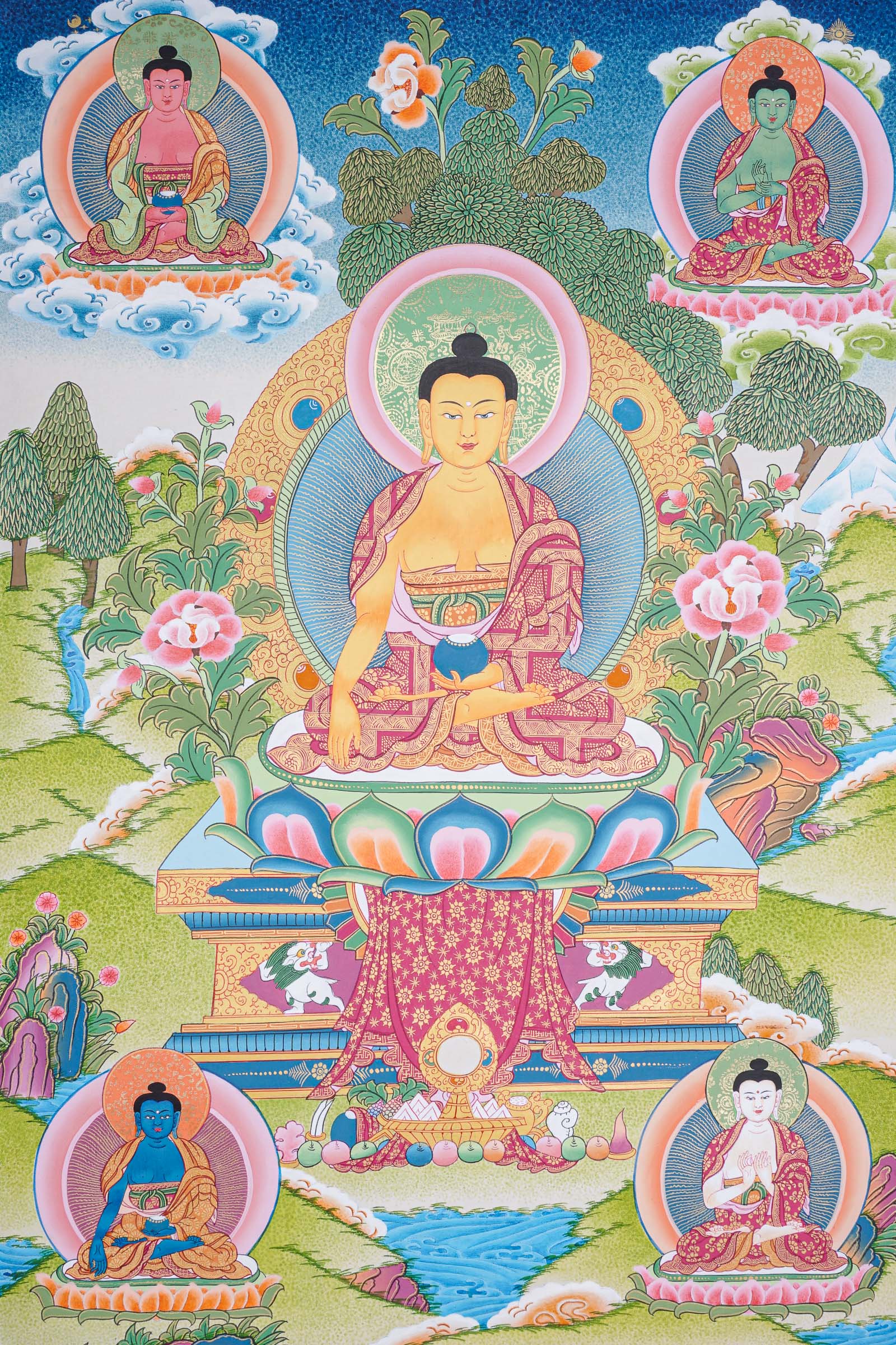 5 Shakyamuni Buddha Thangka Painting