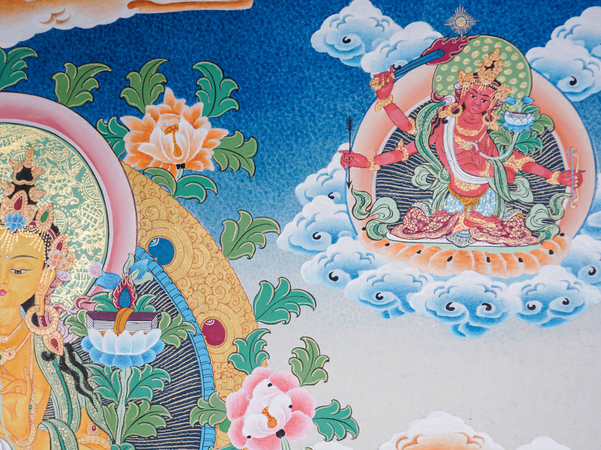 Authentic Manjushri Arts - 5 Manjushri thangka