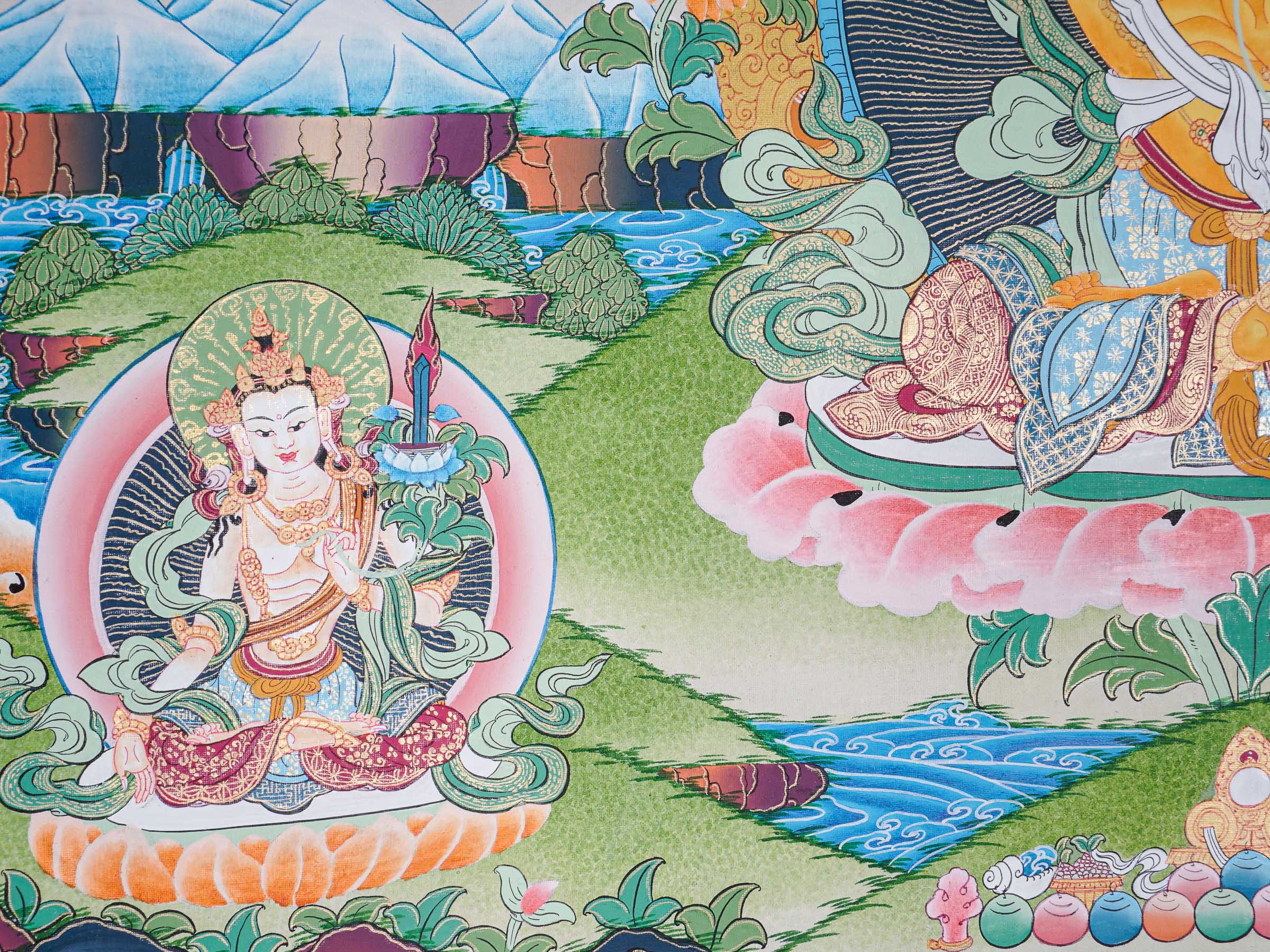 Authentic Manjushri Arts - 5 Manjushri thangka