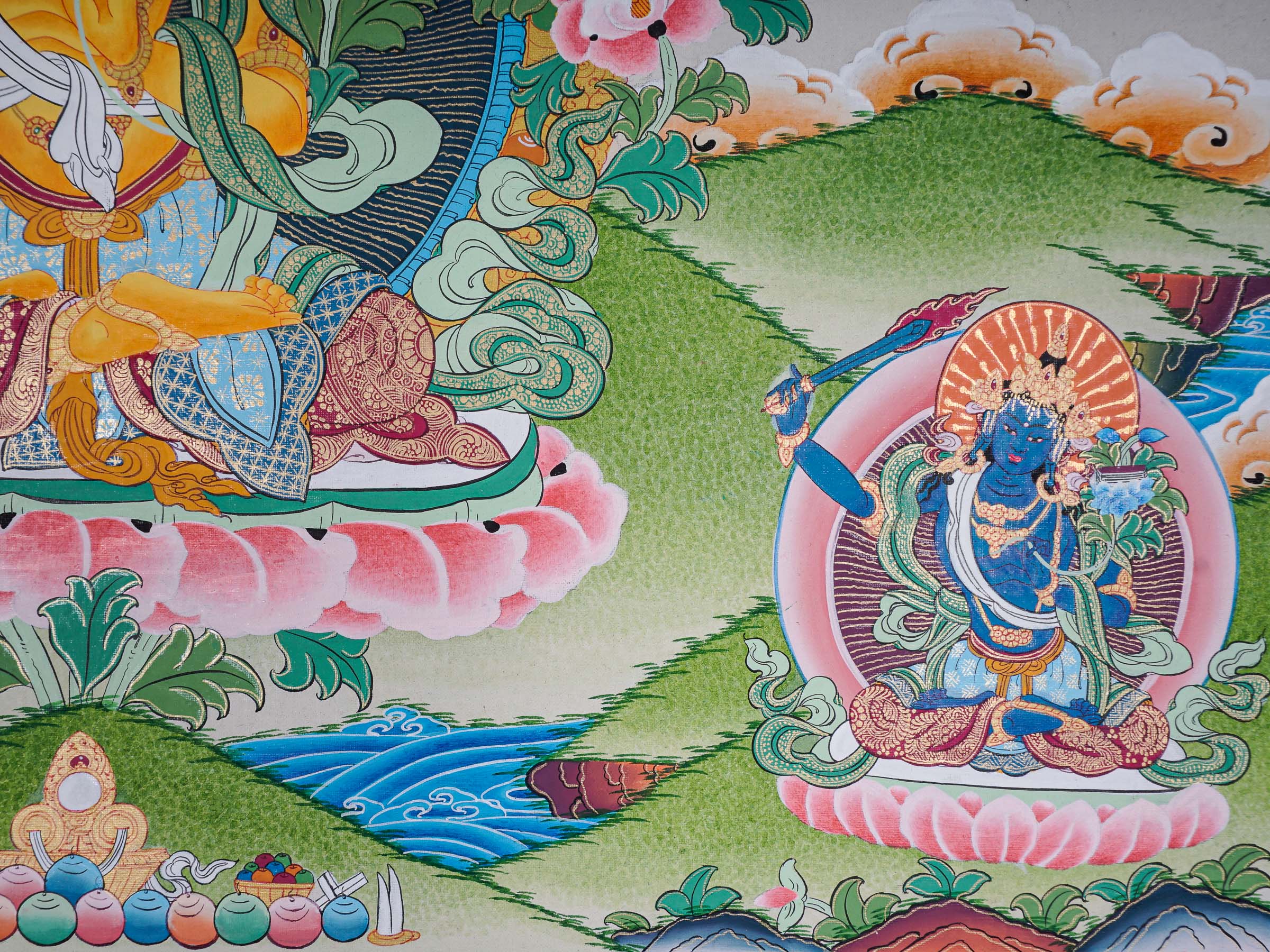 Authentic Manjushri Arts - 5 Manjushri thangka