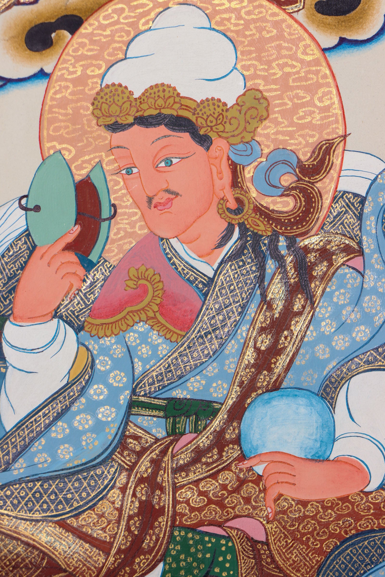 Guru Padmasambhava Thangka painting for meditation practice and spiritual journey.