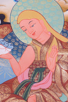 Guru Padmasambhava Thangka painting for meditation practice and spiritual journey.