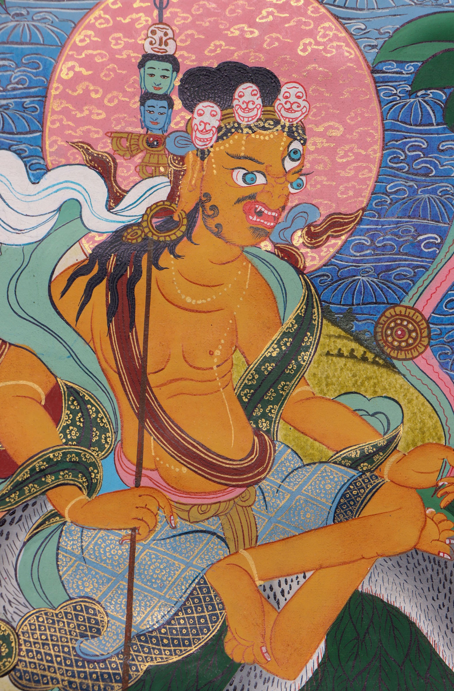 Guru Padmasambhava Thangka painting for meditation practice and spiritual journey.