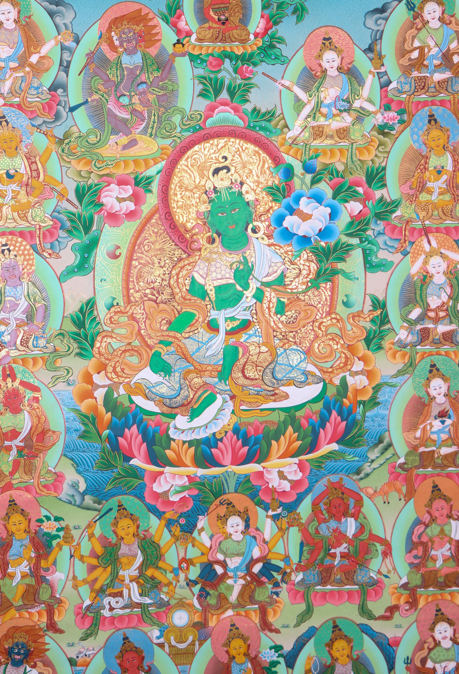 21 Tara Thangka Painting for prayer and devotion.