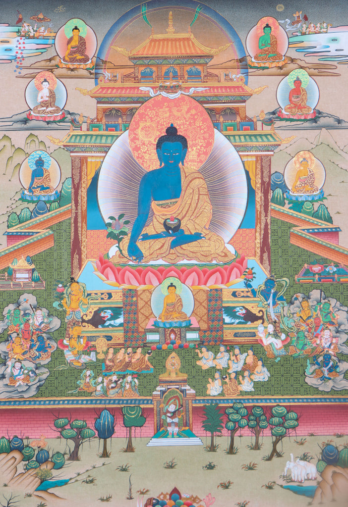 Medicine Buddha for Good Health - Lucky Thanka