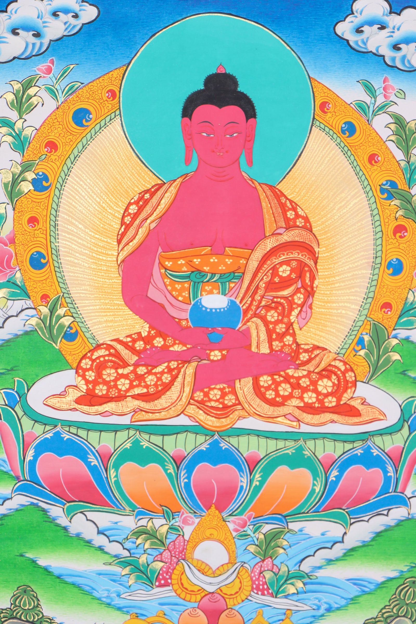 Amitabha Thangka holds deep spiritual significance within the context of Buddhist philosophy and practice