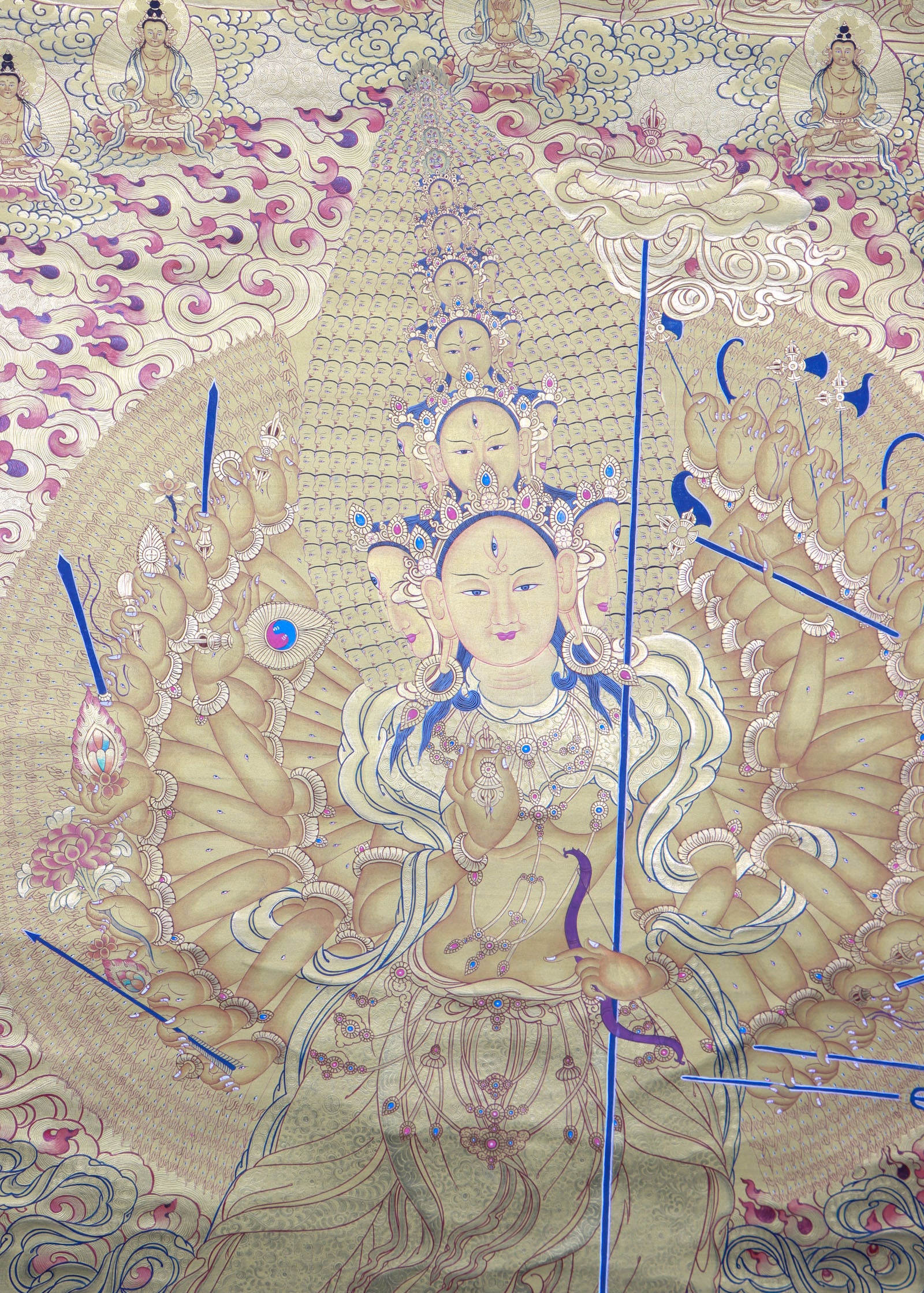 Dhukkar Thangka Painting serves as spiritual object for meditation and protection.