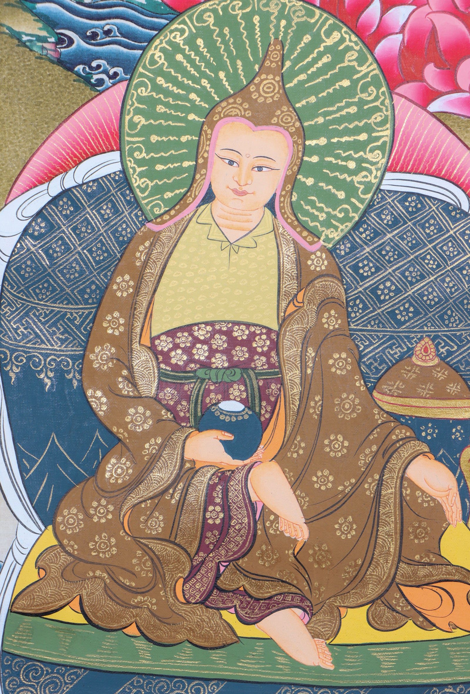 Guru Thangka Painting for spiritual guidance, protection, and the removal of obstacles.