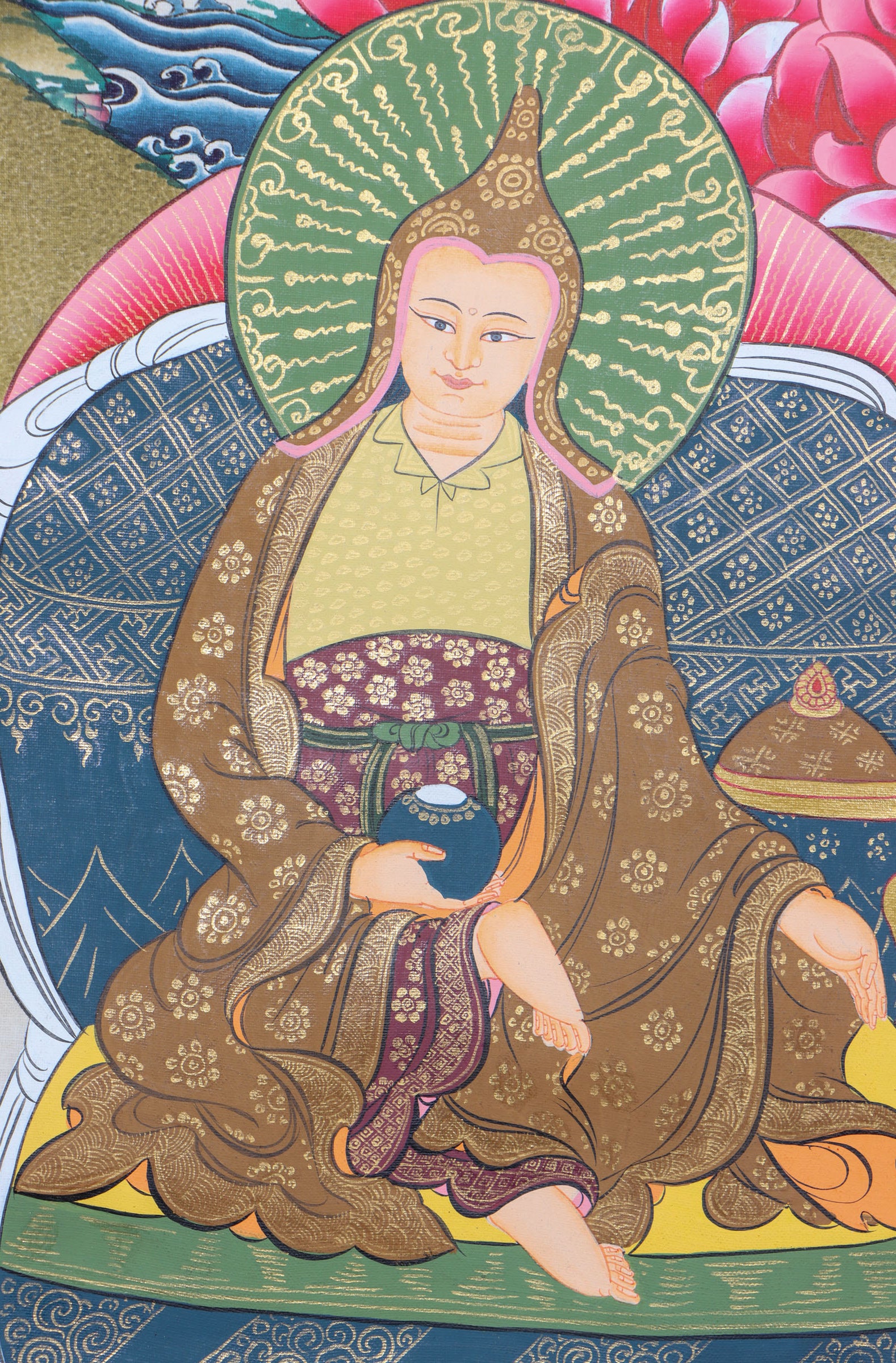 Guru Thangka Painting for spiritual guidance, protection, and the removal of obstacles.