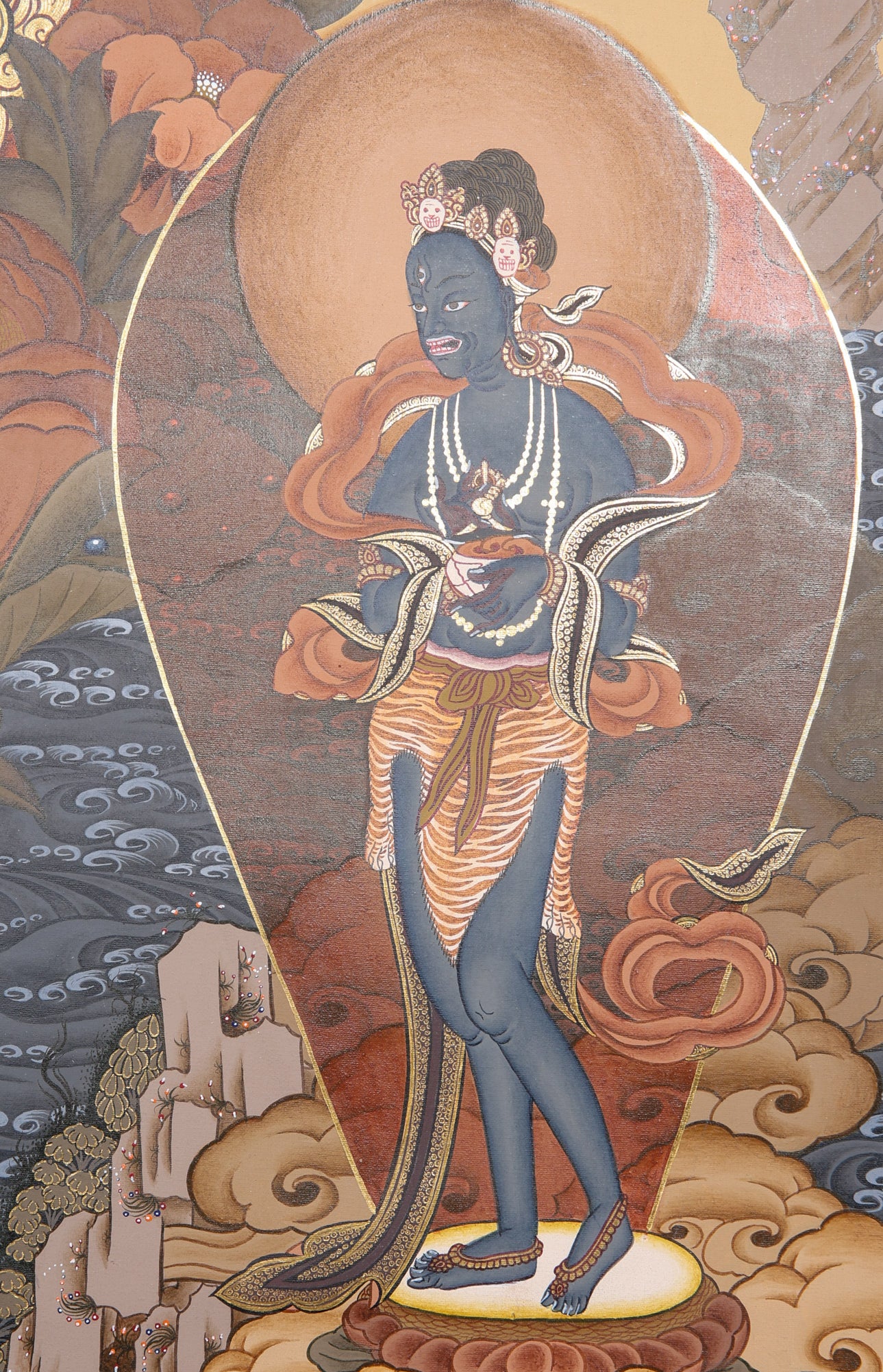 Avalokiteshvara Thangka Painting for prayer and devotion.