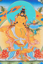 Manjushree Thangka encourages wisdom, discernment, and clarity of mind.