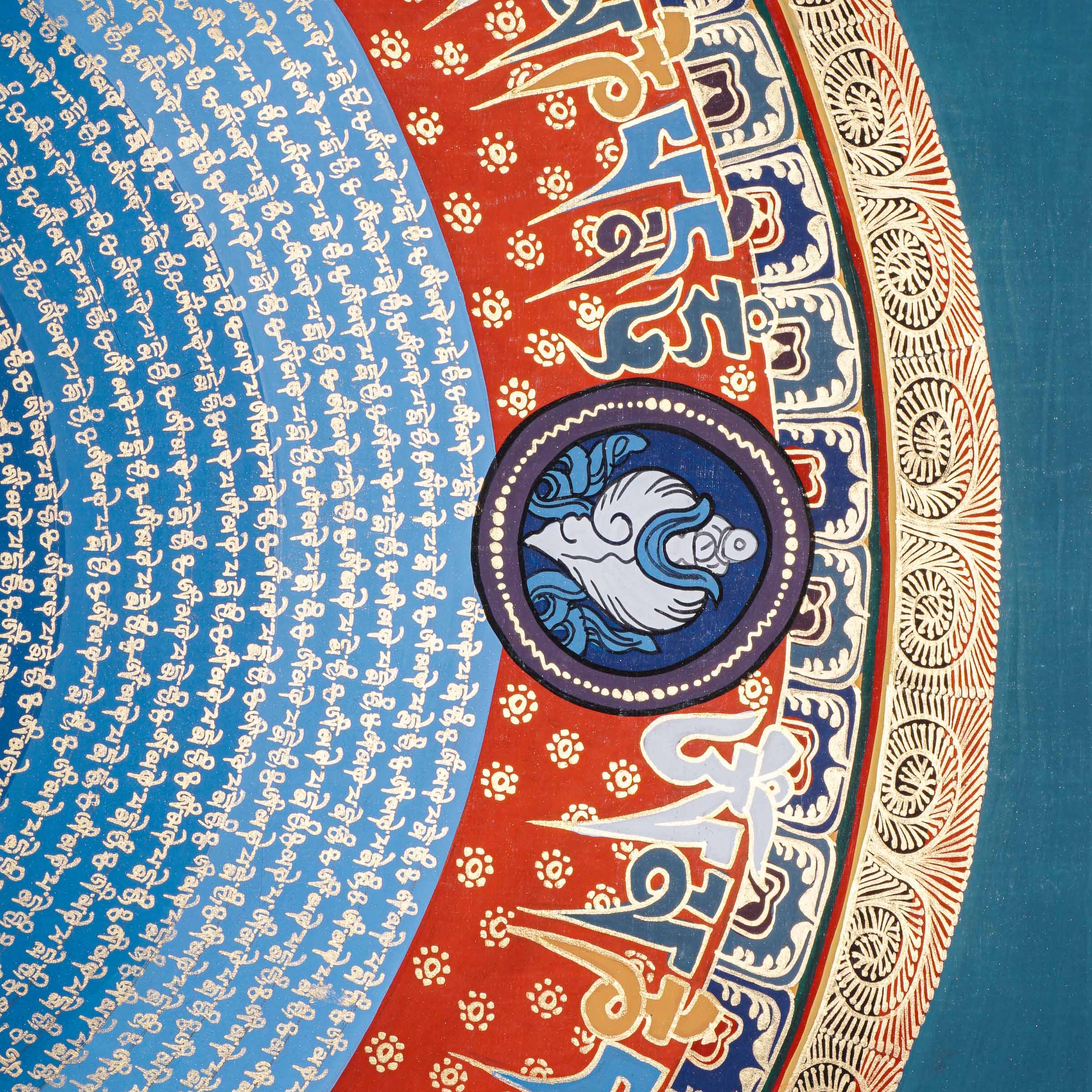 Mantra Mandala Thangka Painting \Tibetan Buddhist Art