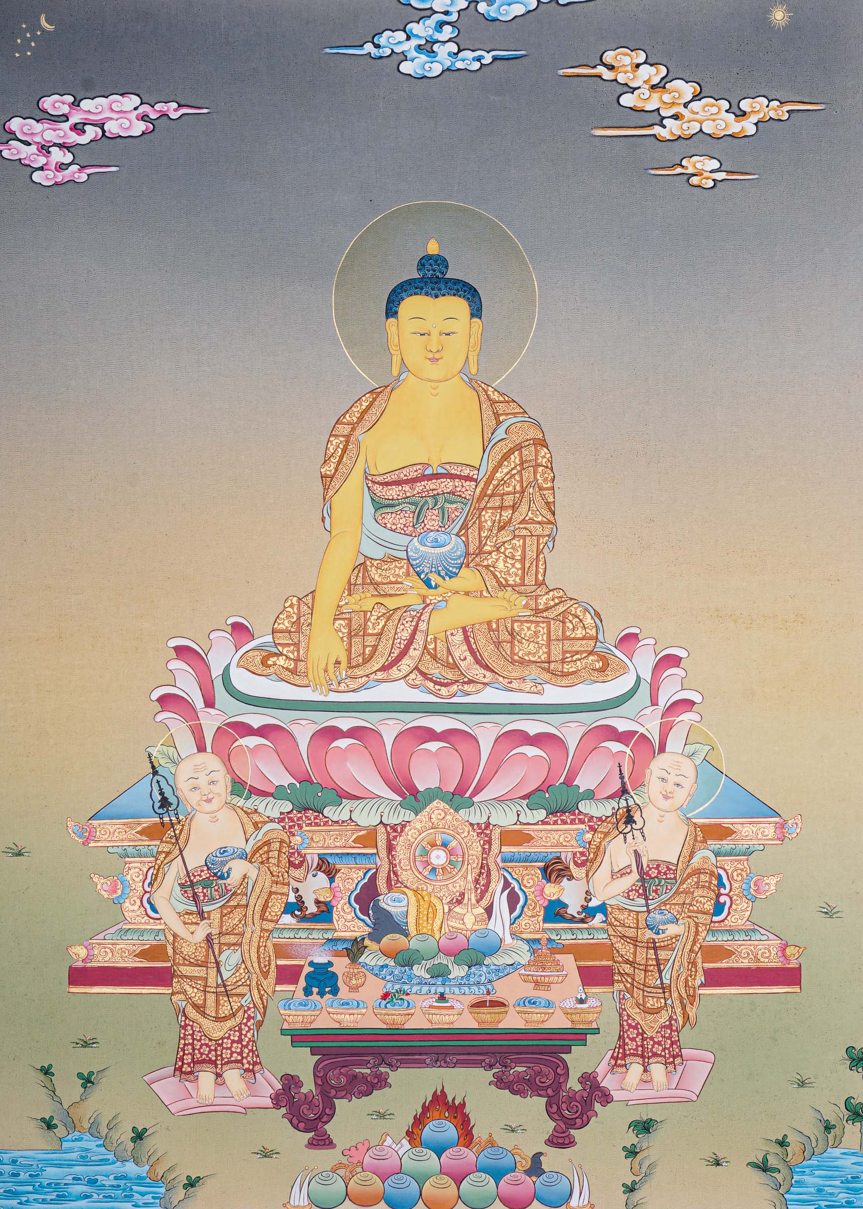 Thangka Painting of Shakyamuni Buddha - Lucky Thanka