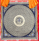 Shiva Mandala Brocade Thangka Painting for prayer and meditation.
