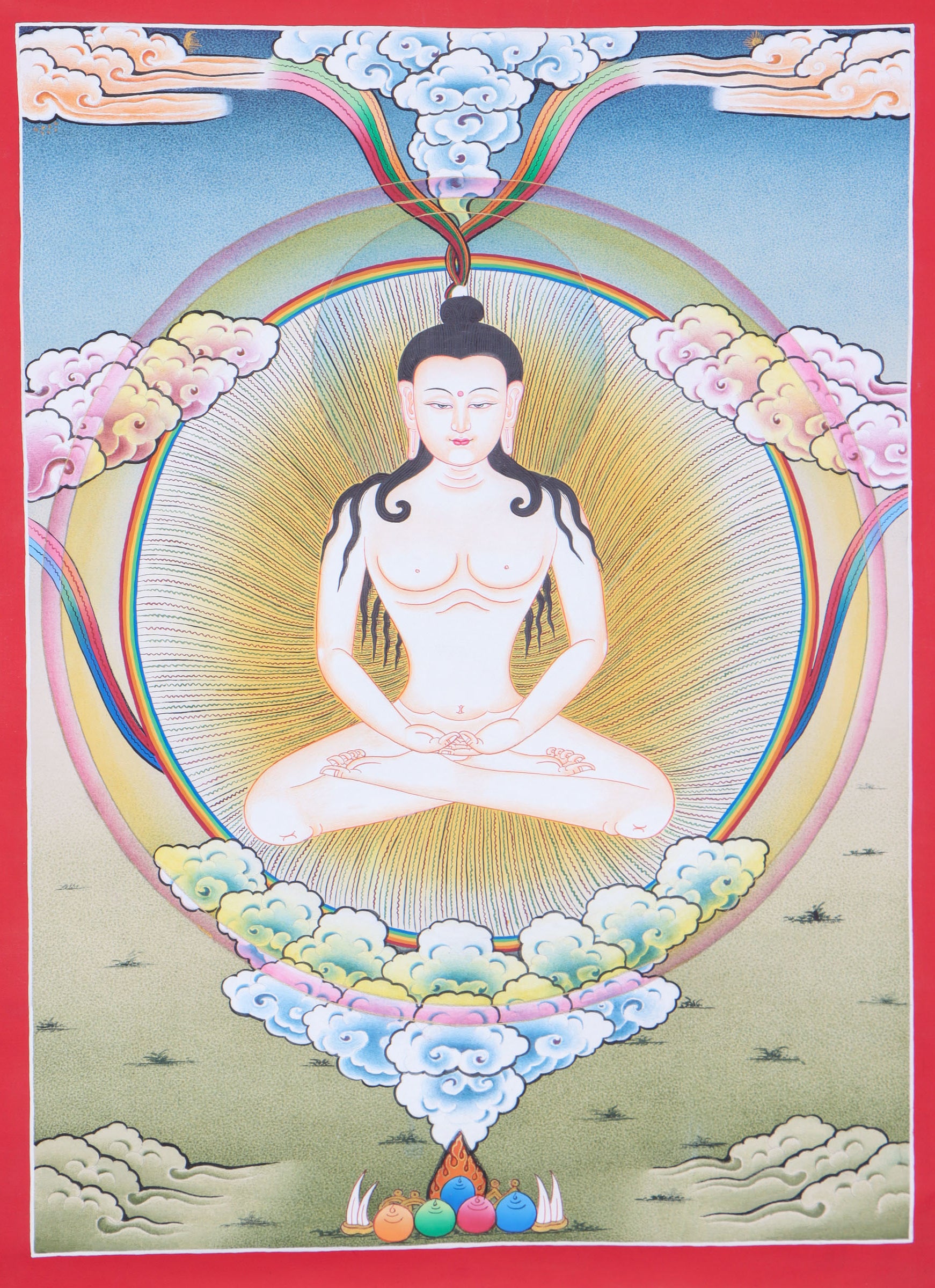 Vairochana Buddha Thangka for  purity , wisdom and compassion.