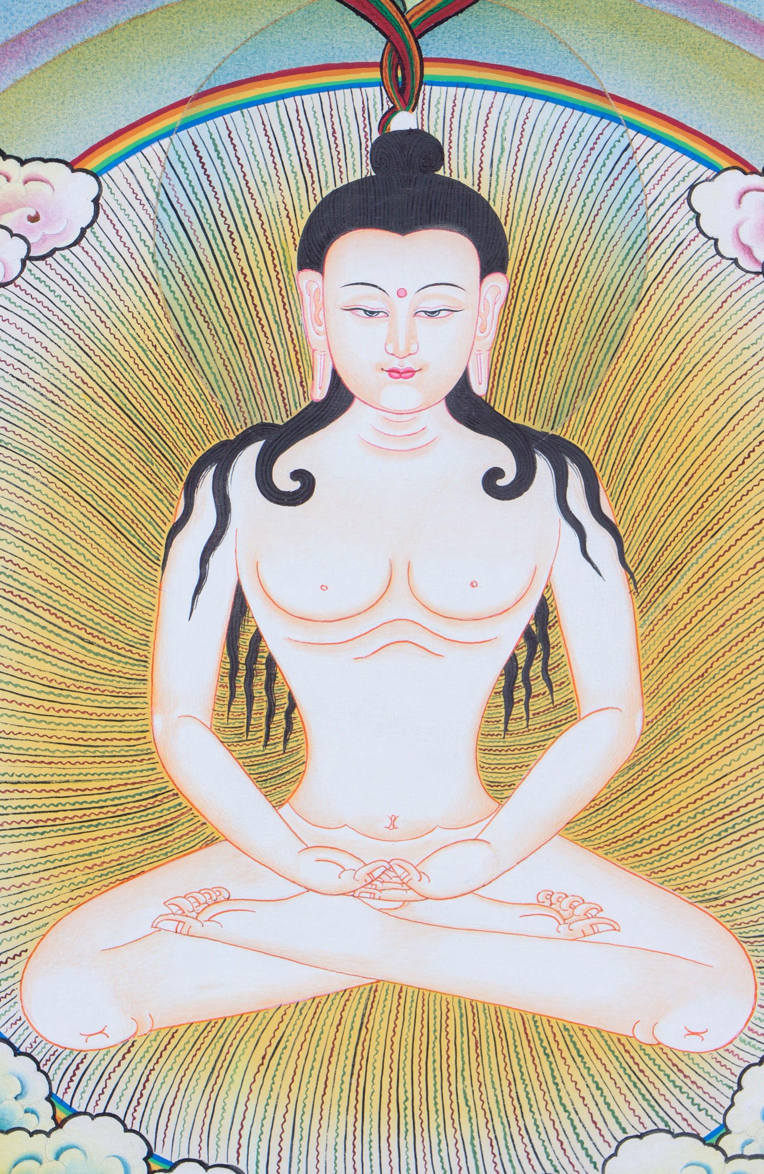 Vairochana Buddha Thangka for purity , wisdom and compassion.