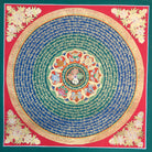 Mantra mandala  Thangka including a double Dorje in the centre