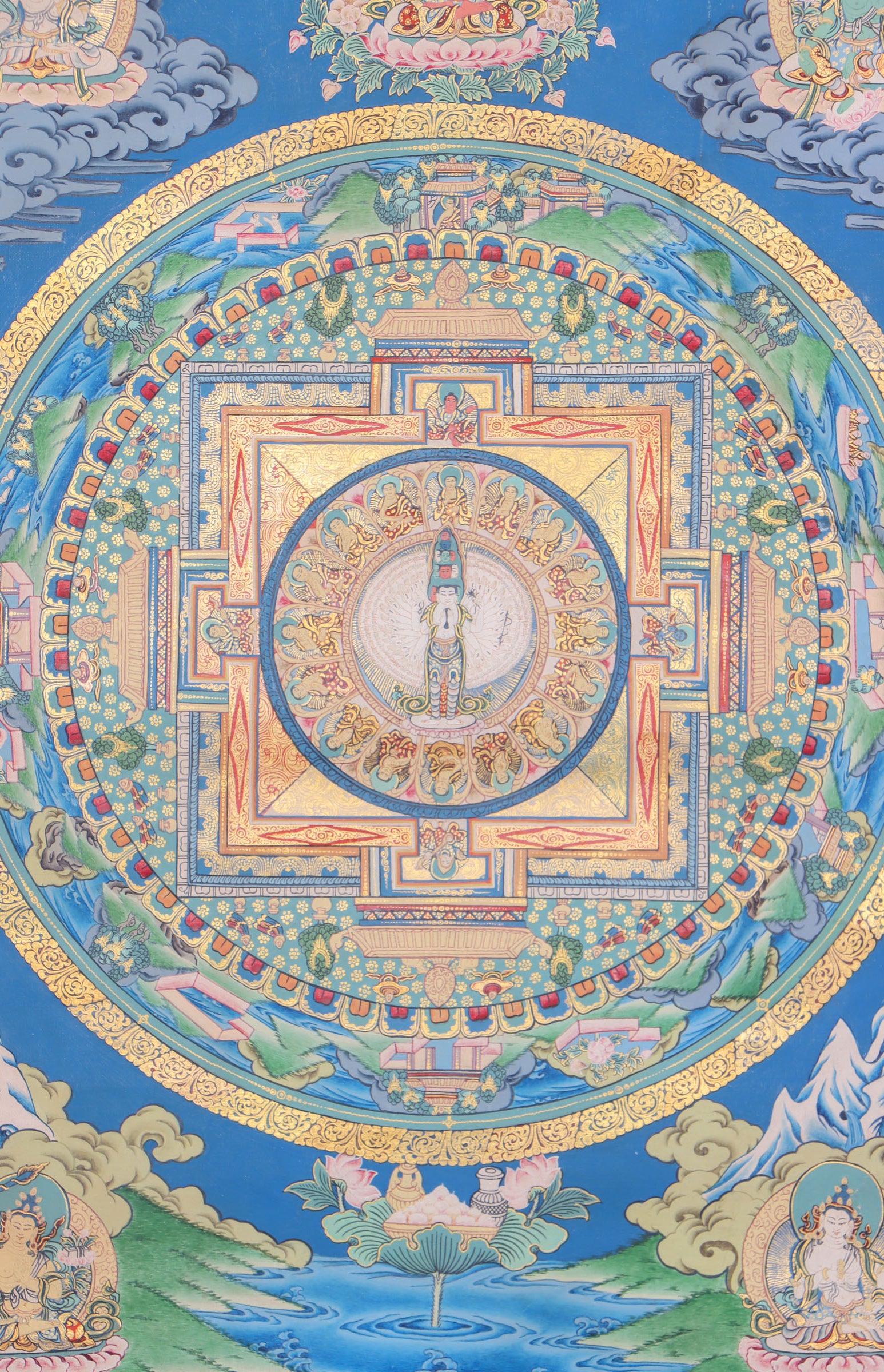 Lokeshwor Mandala Thangka for meditation and spirituality.