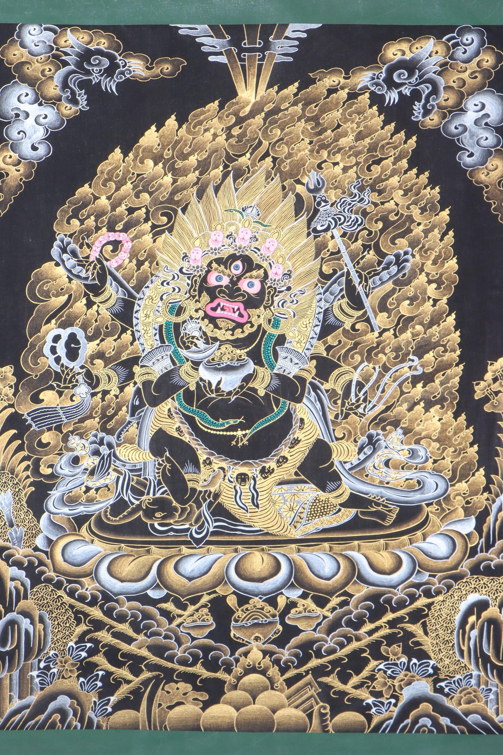 Mahakala Thangka for courage, growth, and the vanquishing of obstacles on the path to enlightenment.
