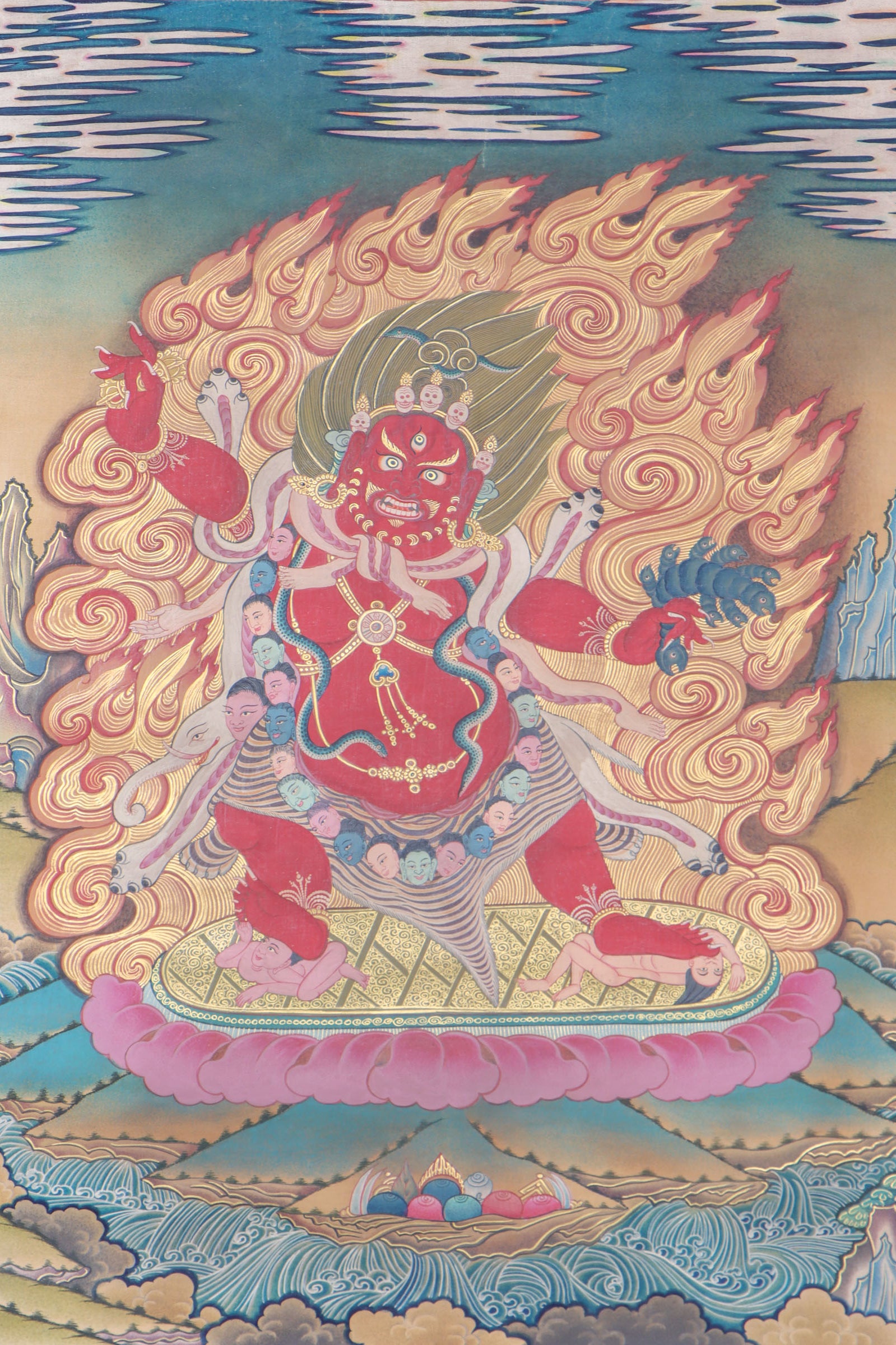 Mahakala Thangka for safeguarding and purifying power,