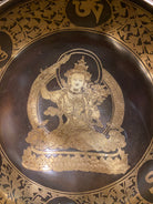 Handcrafted Tibetan Manjushree Carved Singing Bowl for meditation.