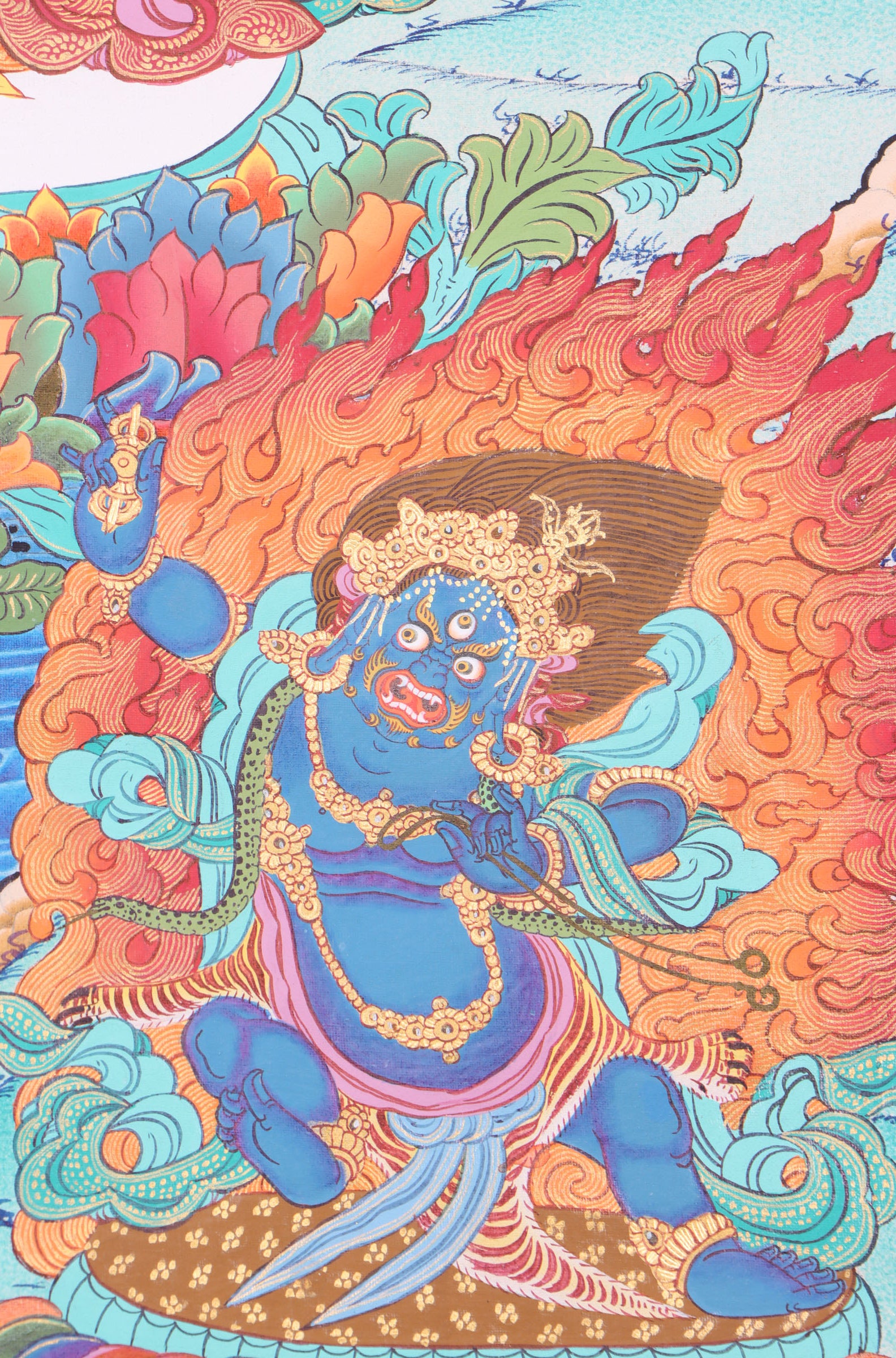 Manjushri Thangka for meditation and wall decor.