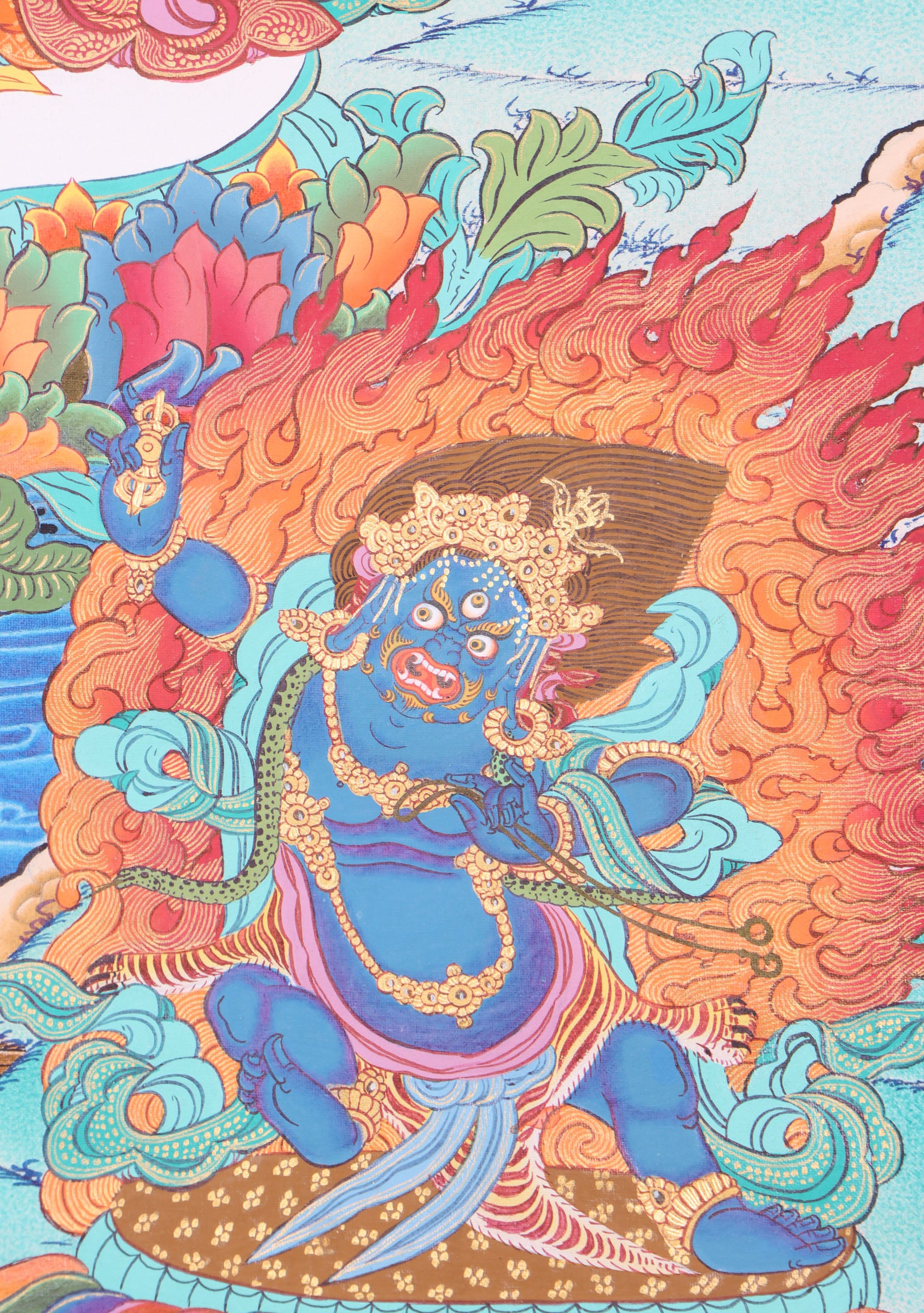 Manjushri Thangka for meditation and wall decor.