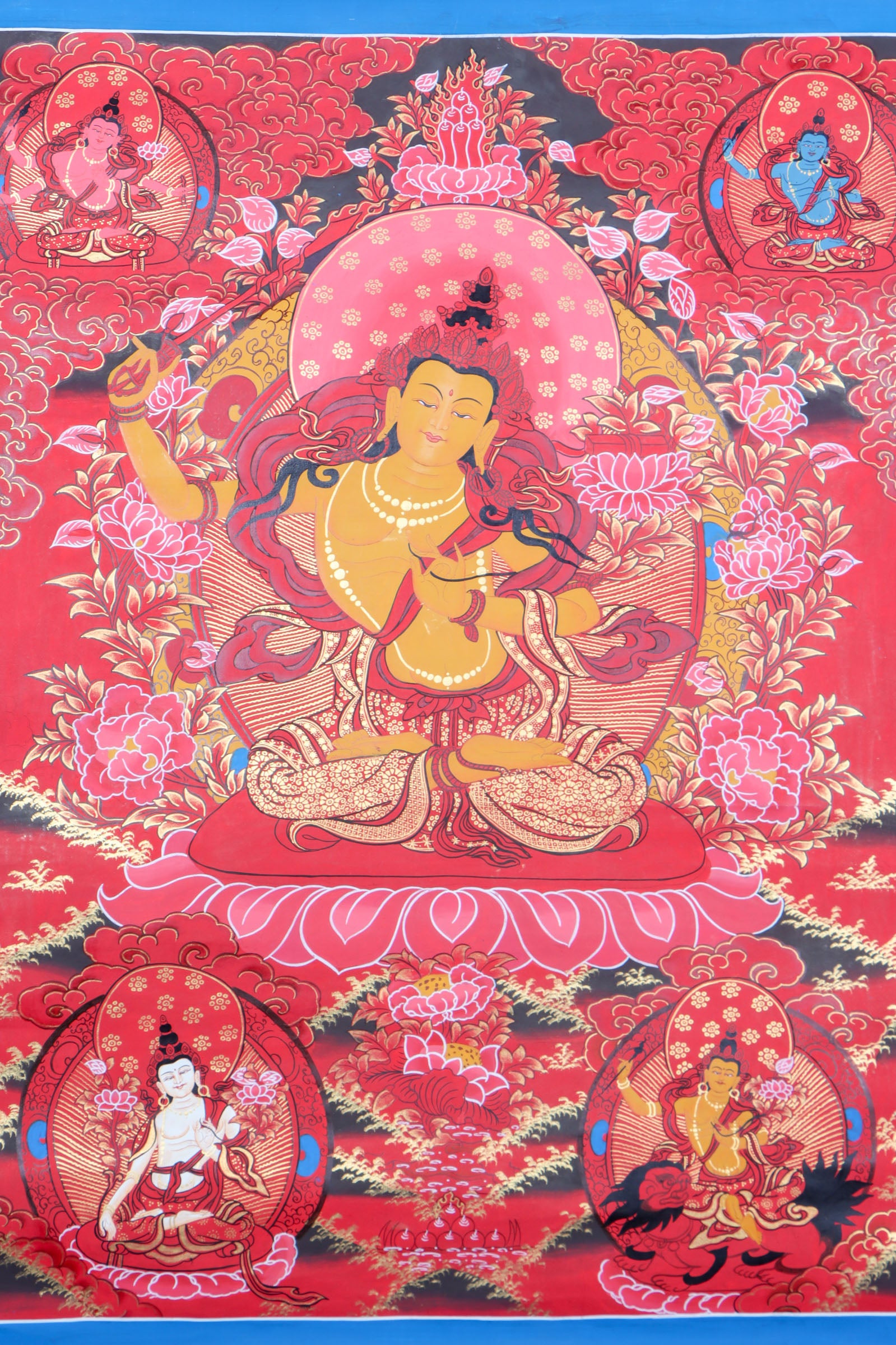 Manjushree Thangka  for devotional and meditative practices .