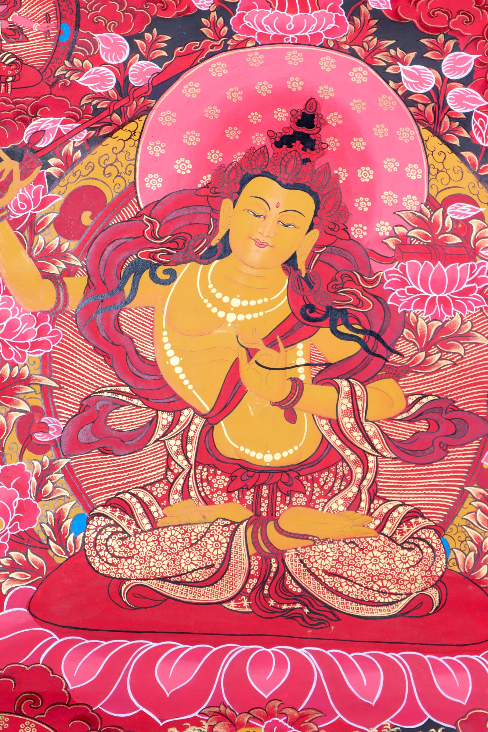 Manjushree Thangka for devotional and meditative practices .