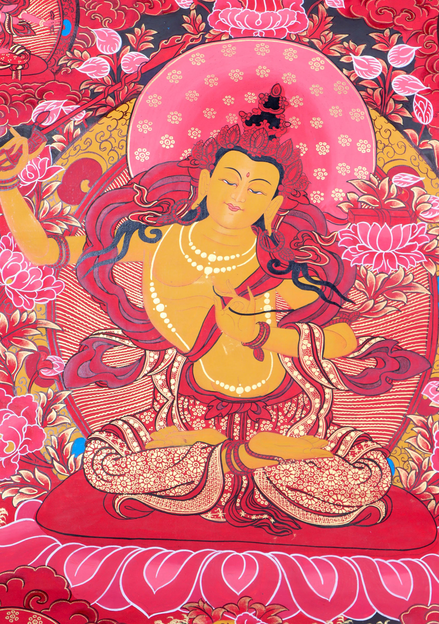 Manjushree Thangka for devotional and meditative practices .