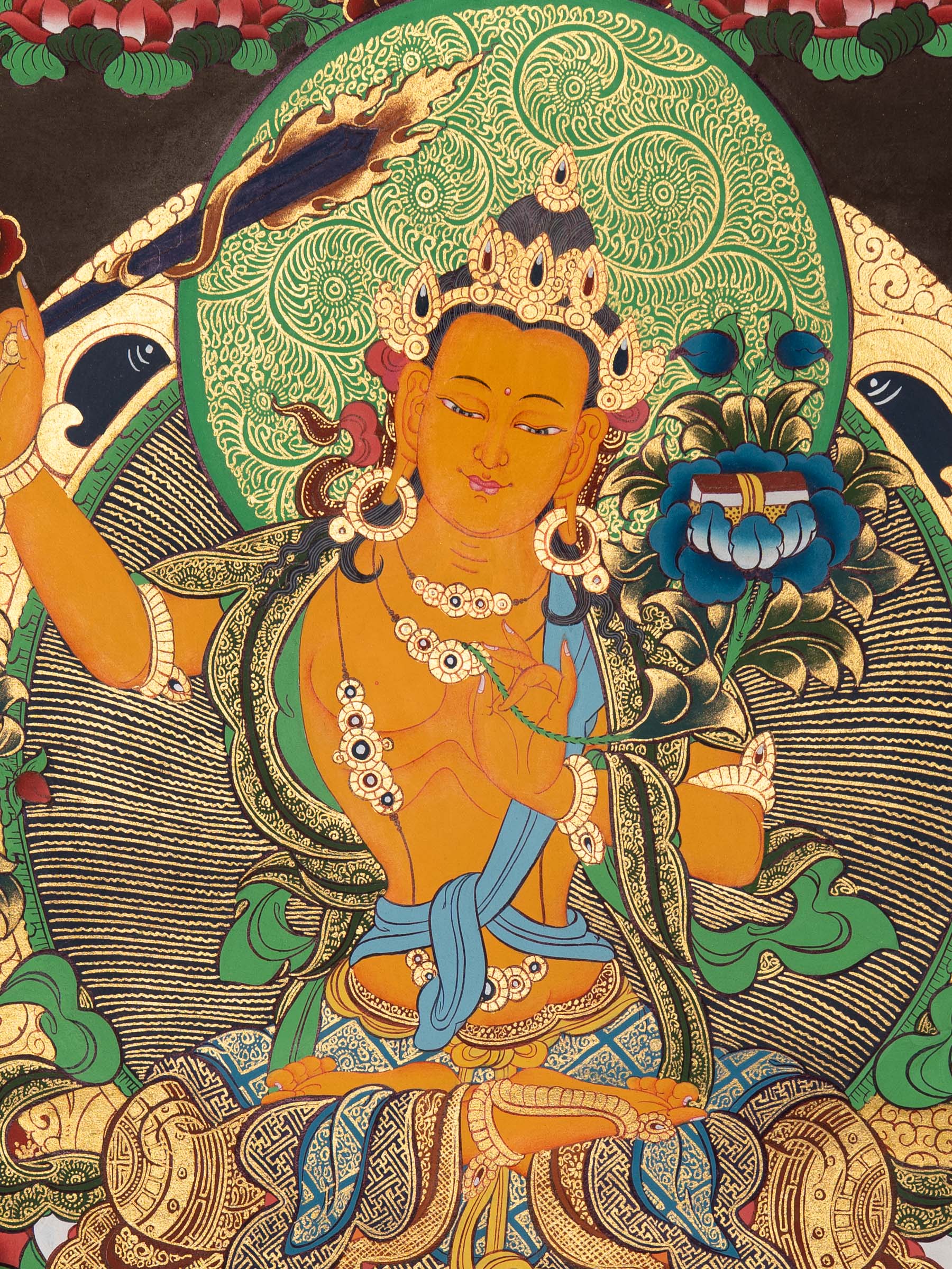 Manjushri Thangka - Tibetan sacred Painting 