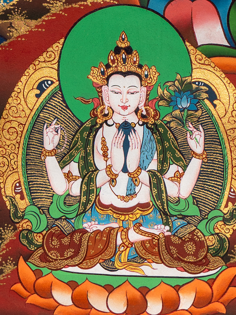 Manjushri Thangka - Tibetan sacred Painting 
