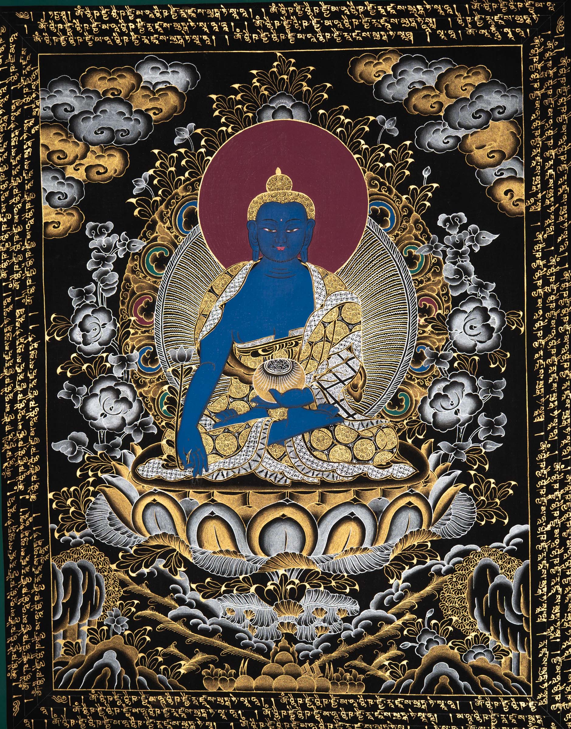 Medicine Buddha Thangka Painting 