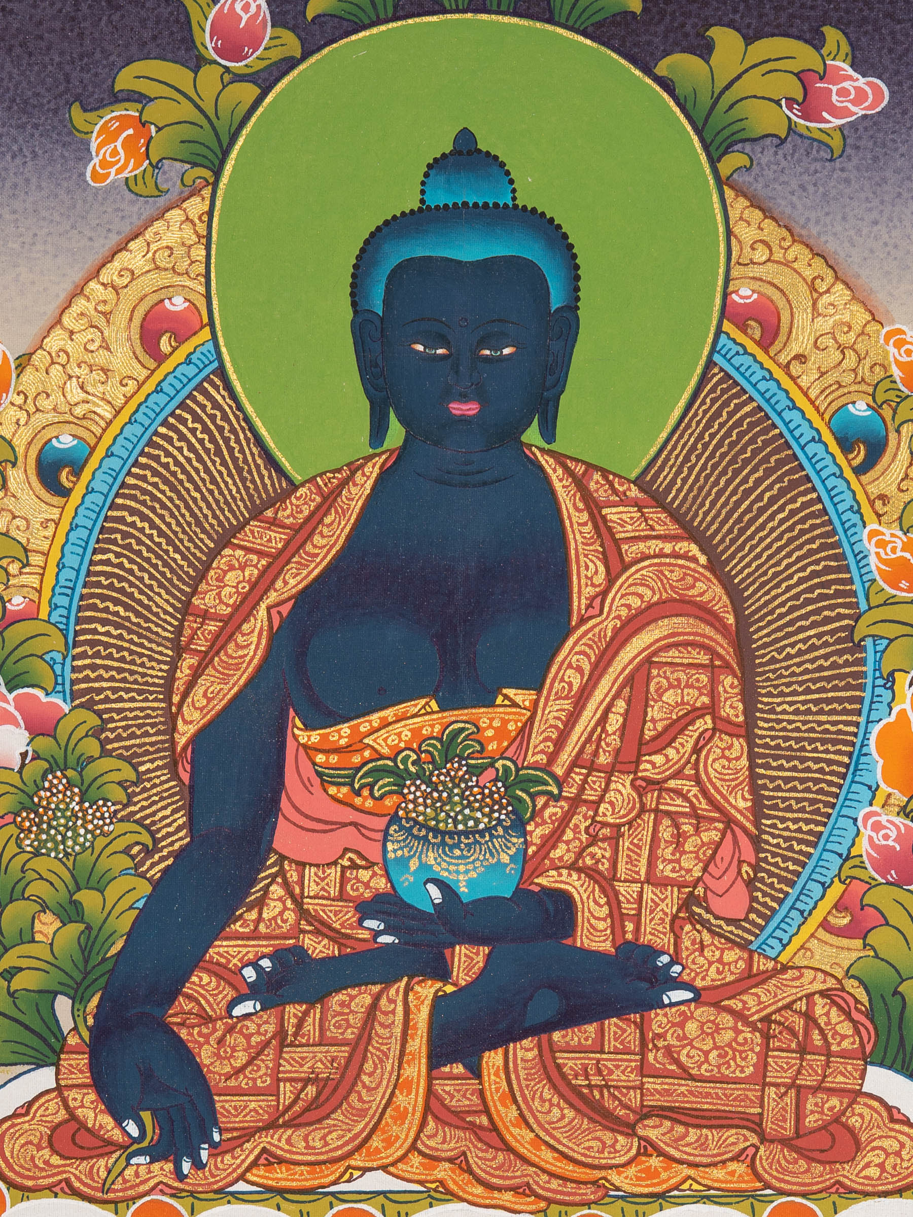 Medicine Buddha Thangka Painting