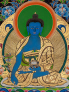 Medicine Buddha Thangka - Sacred Tibetan Art