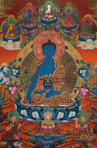 Healing Buddha Thangka - Sacred Painting 