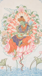 Green Tara - Newari Thangka Painting