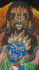 Newari Art Mahakala Thangka Painting - Handpainted Art