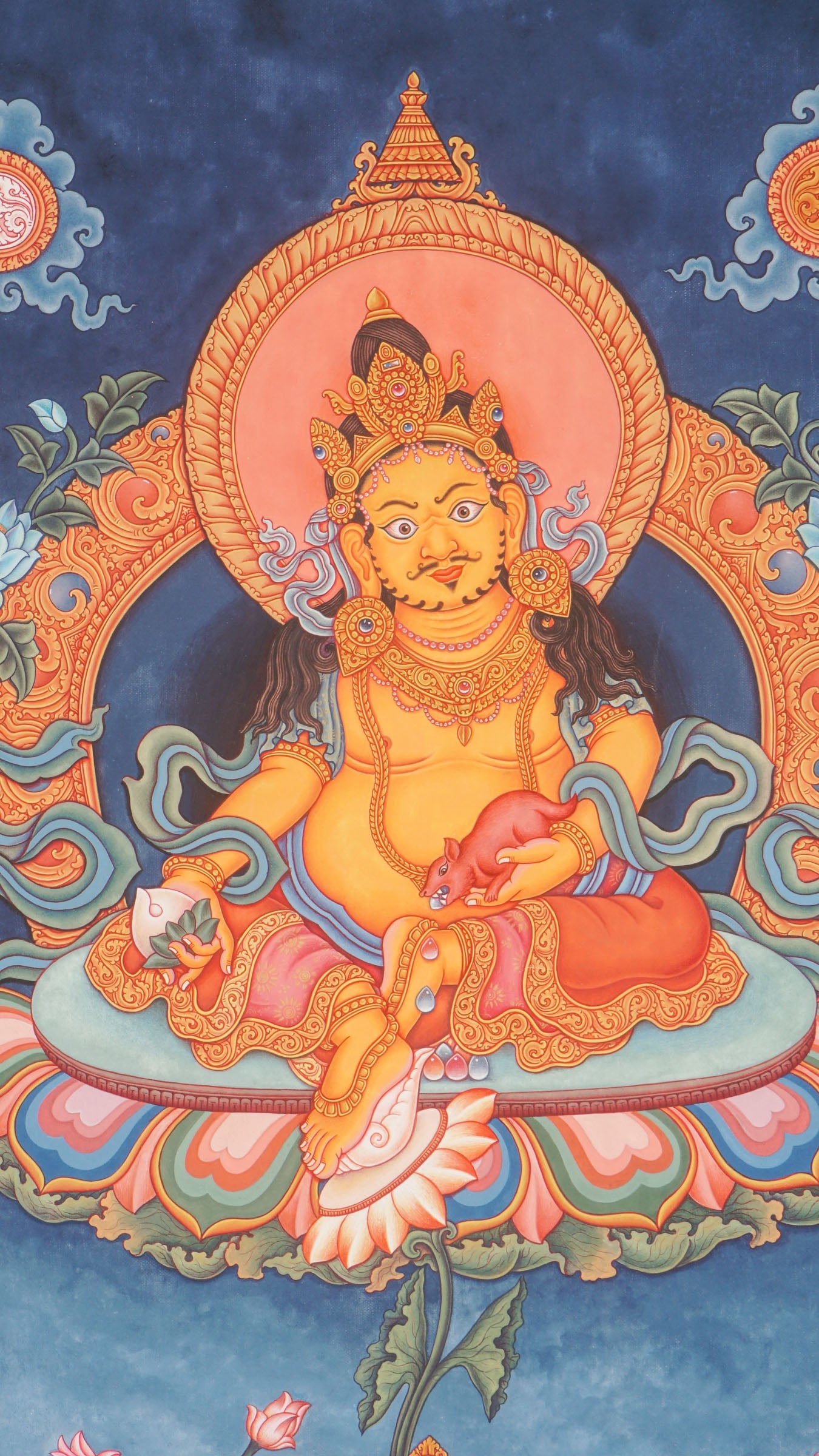 Zambala Thangka - Hand painted Art