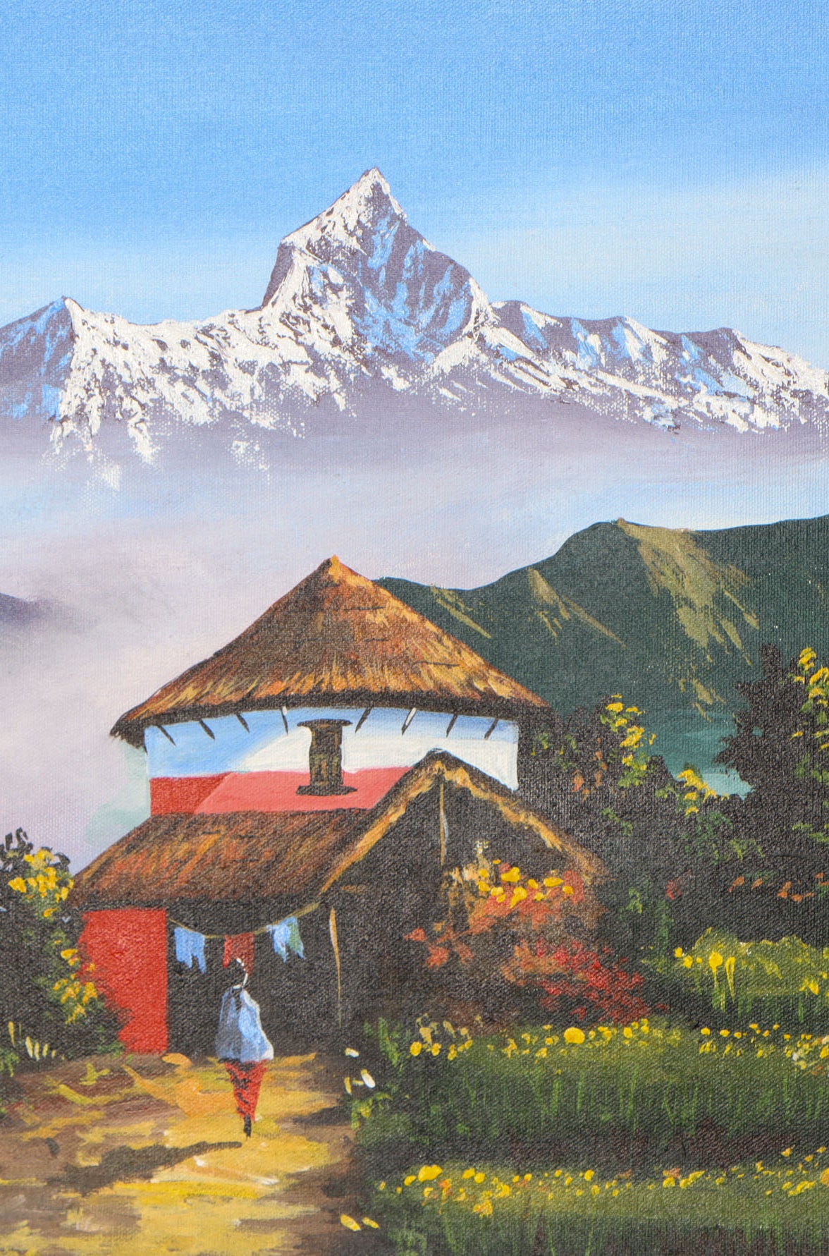 Oil Painting of Ama Dablam Mountain Range for wall decor.
