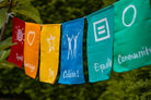 Positive affirmations wall hanging flags