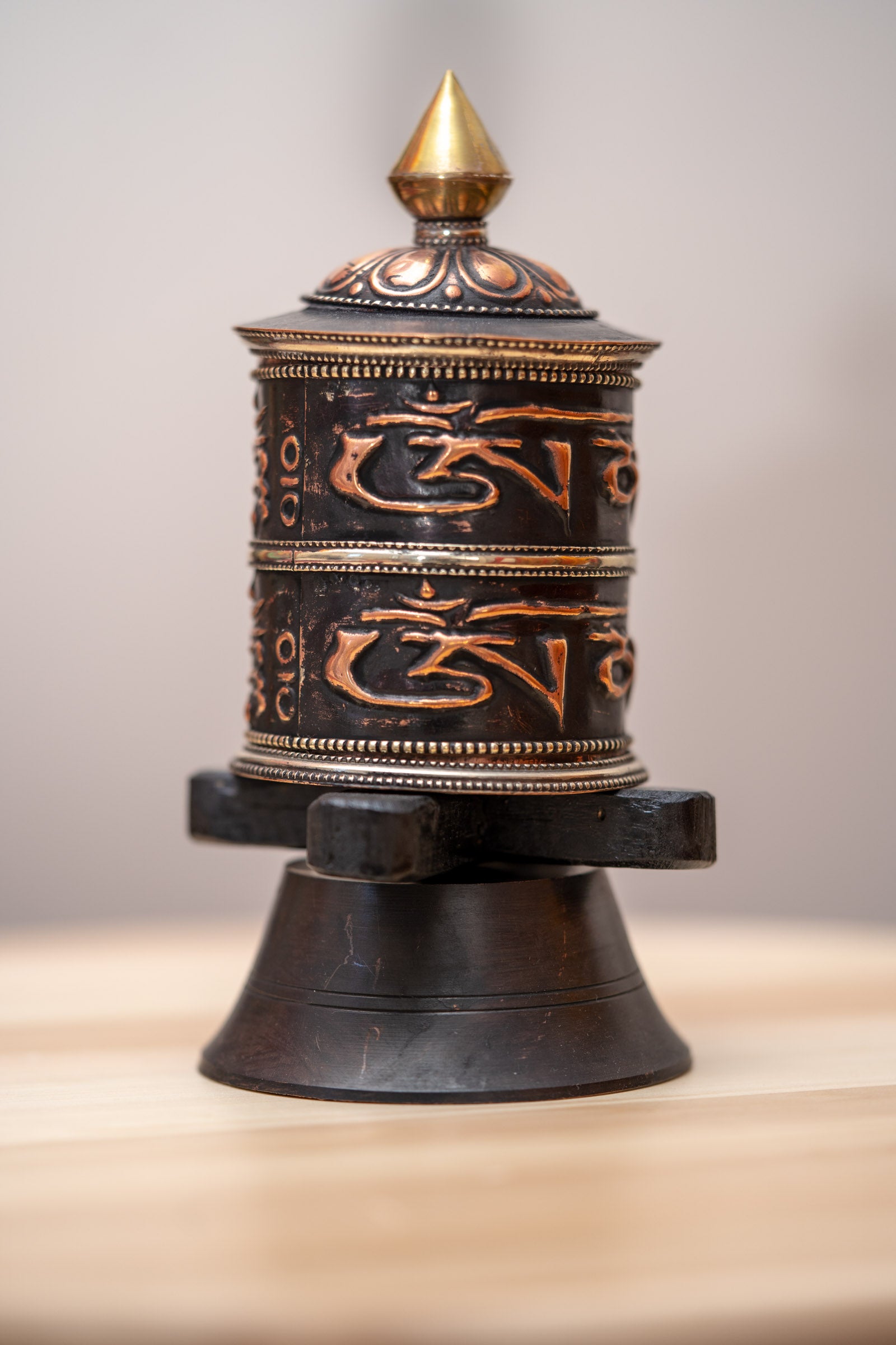 Mantra Prayer Wheel encourages spiritual wellbeing on physical, mental, and emotional levels.