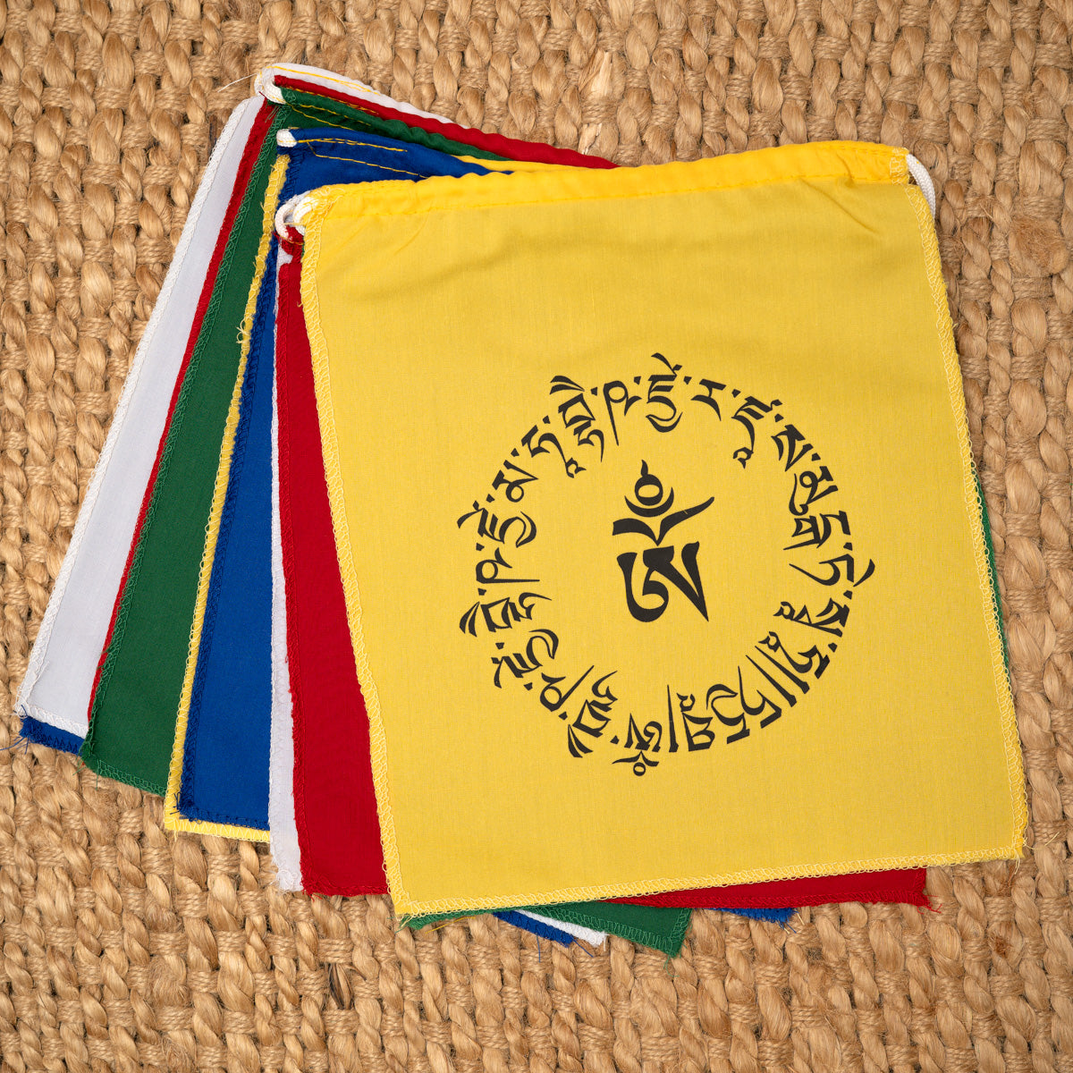 Tibetan Om Mantra Prayer Flag | Wall Hanging Flag – Lucky Thanka