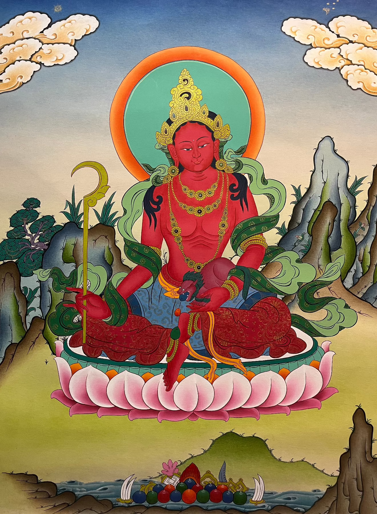 Red Tara Thangka - Tibetan Painting