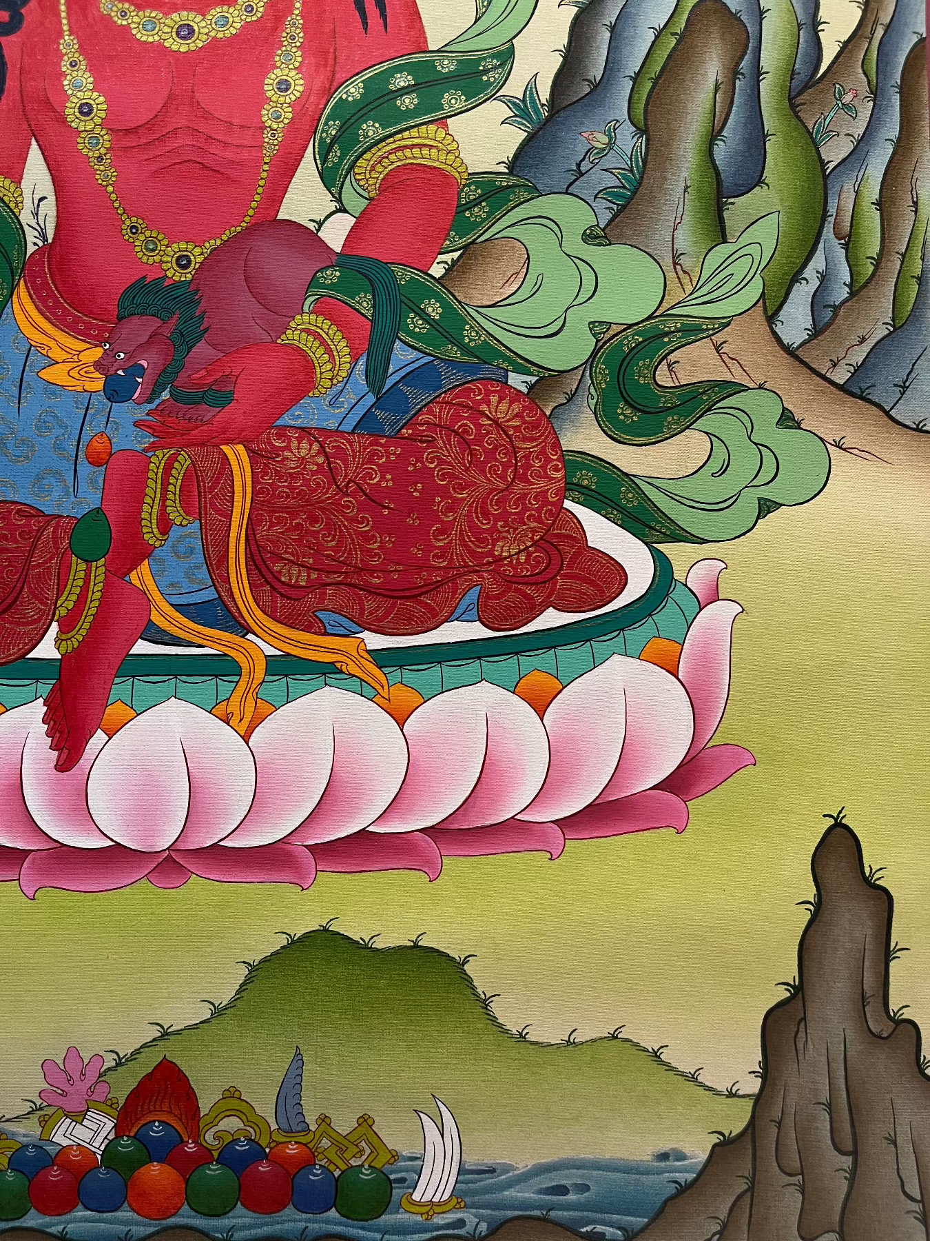 Red Tara Thangka - Tibetan Painting