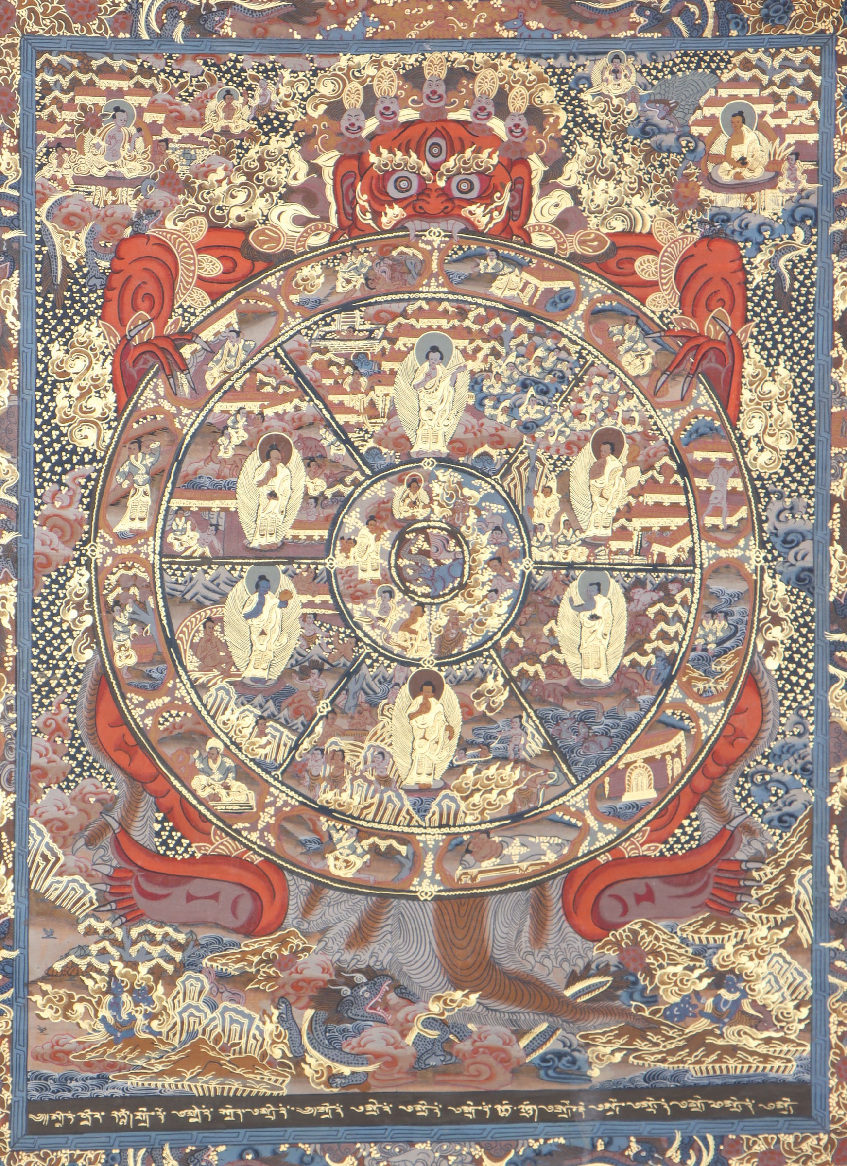 Wheel of Life Thangka for meditation.
