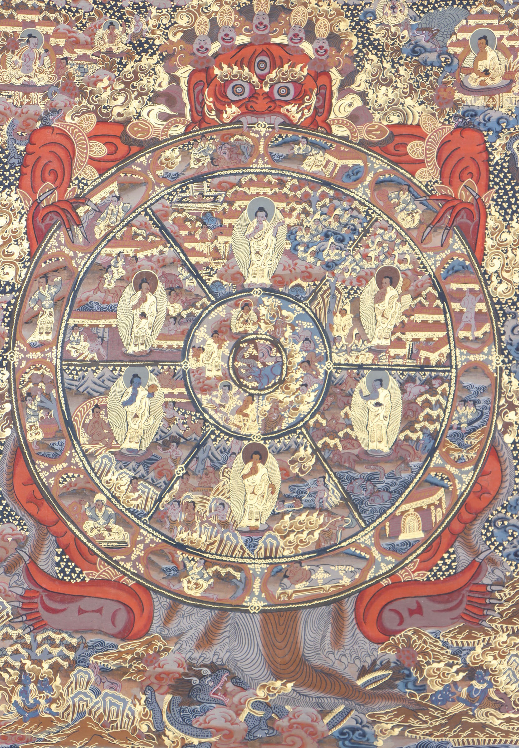 Wheel of Life Thangka for meditation.