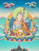 Handpainted Guru Rinpoche Thangka - Tibetan Painting 