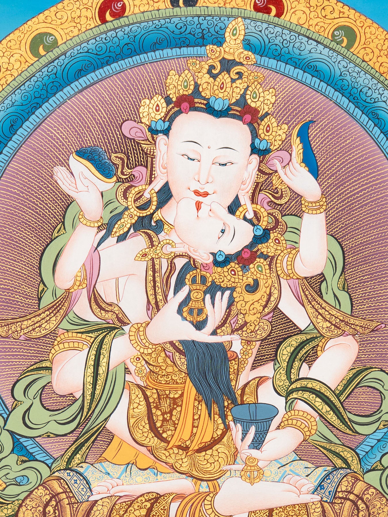 Vajrasattva Shakti Thangka Painting